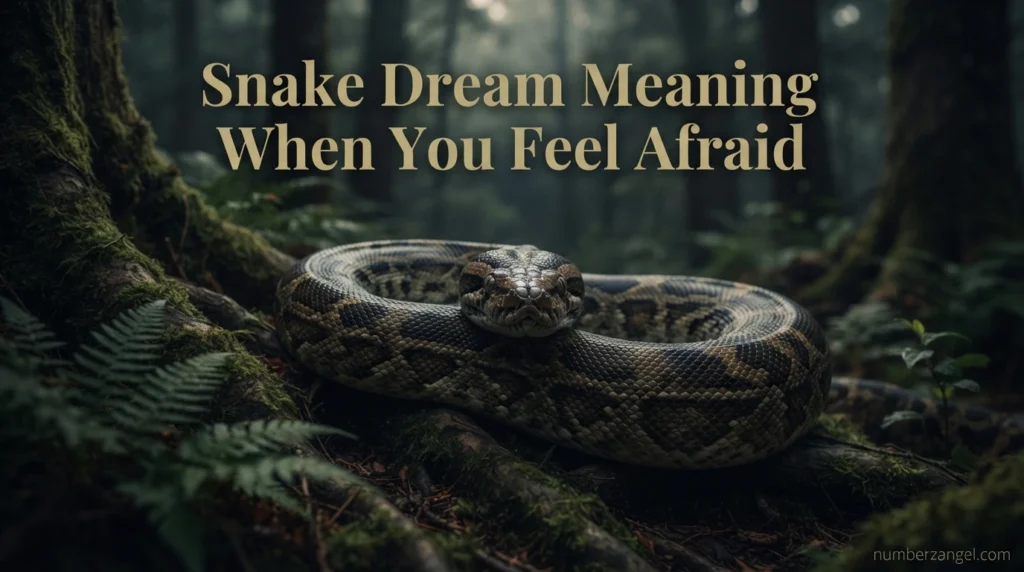 Snake Dream Meaning When You Feel Afraid