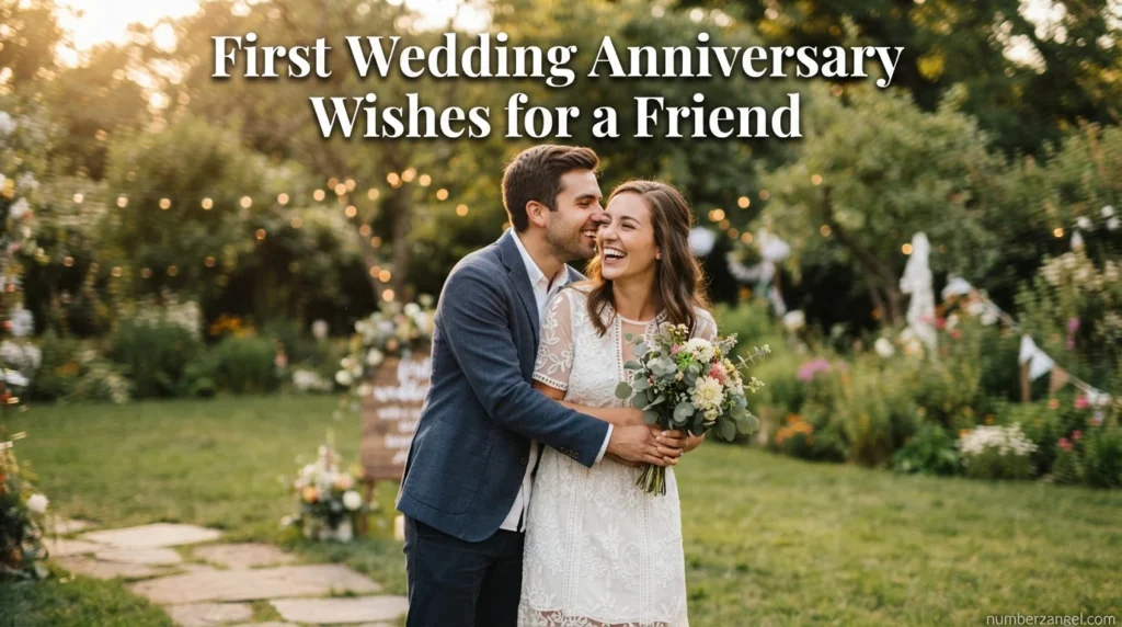 First Wedding Anniversary Wishes for a Friend