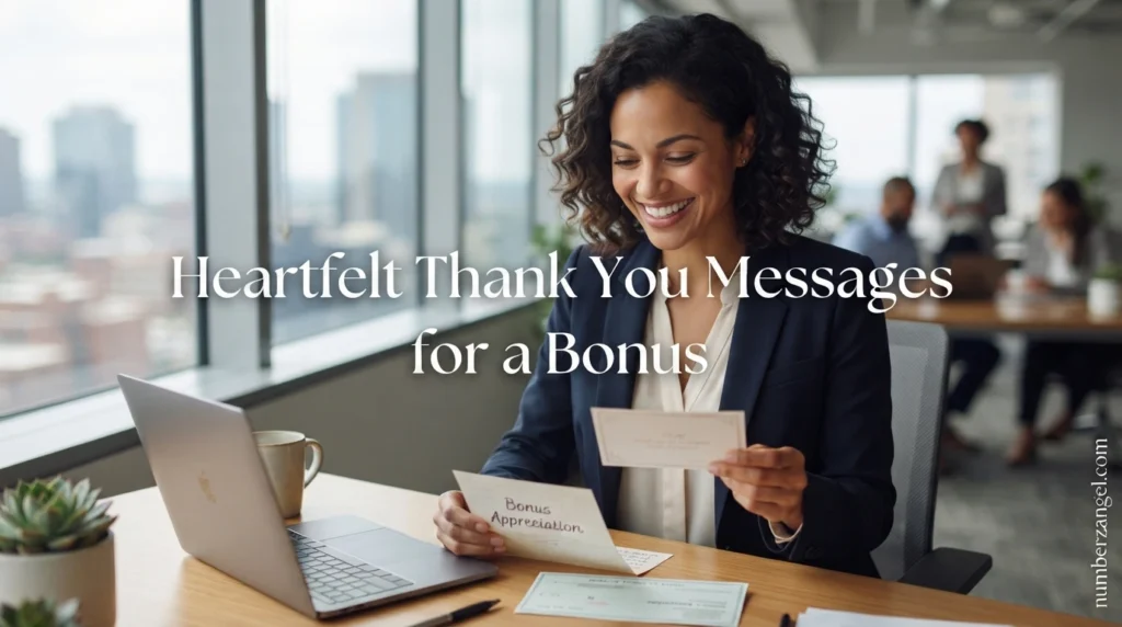 Heartfelt Thank You Messages for a Bonus