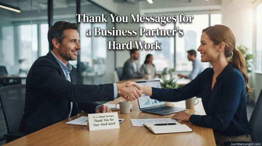 Thank You Messages for a Business Partner's Hard Work