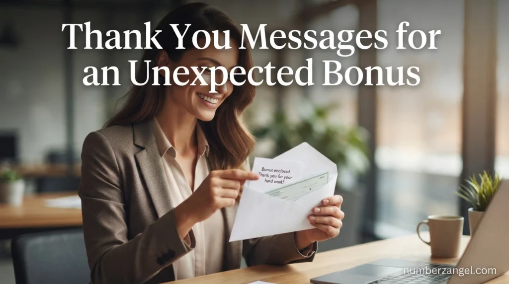 Thank You Messages for an Unexpected Bonus
