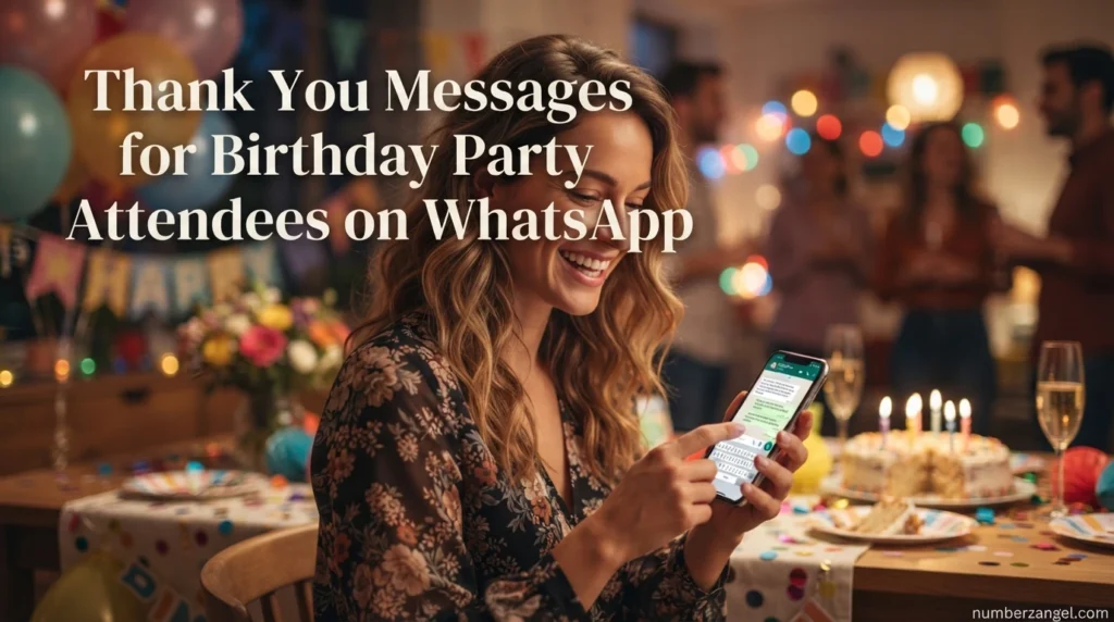 Thank You Messages for Birthday Party Attendees on WhatsApp