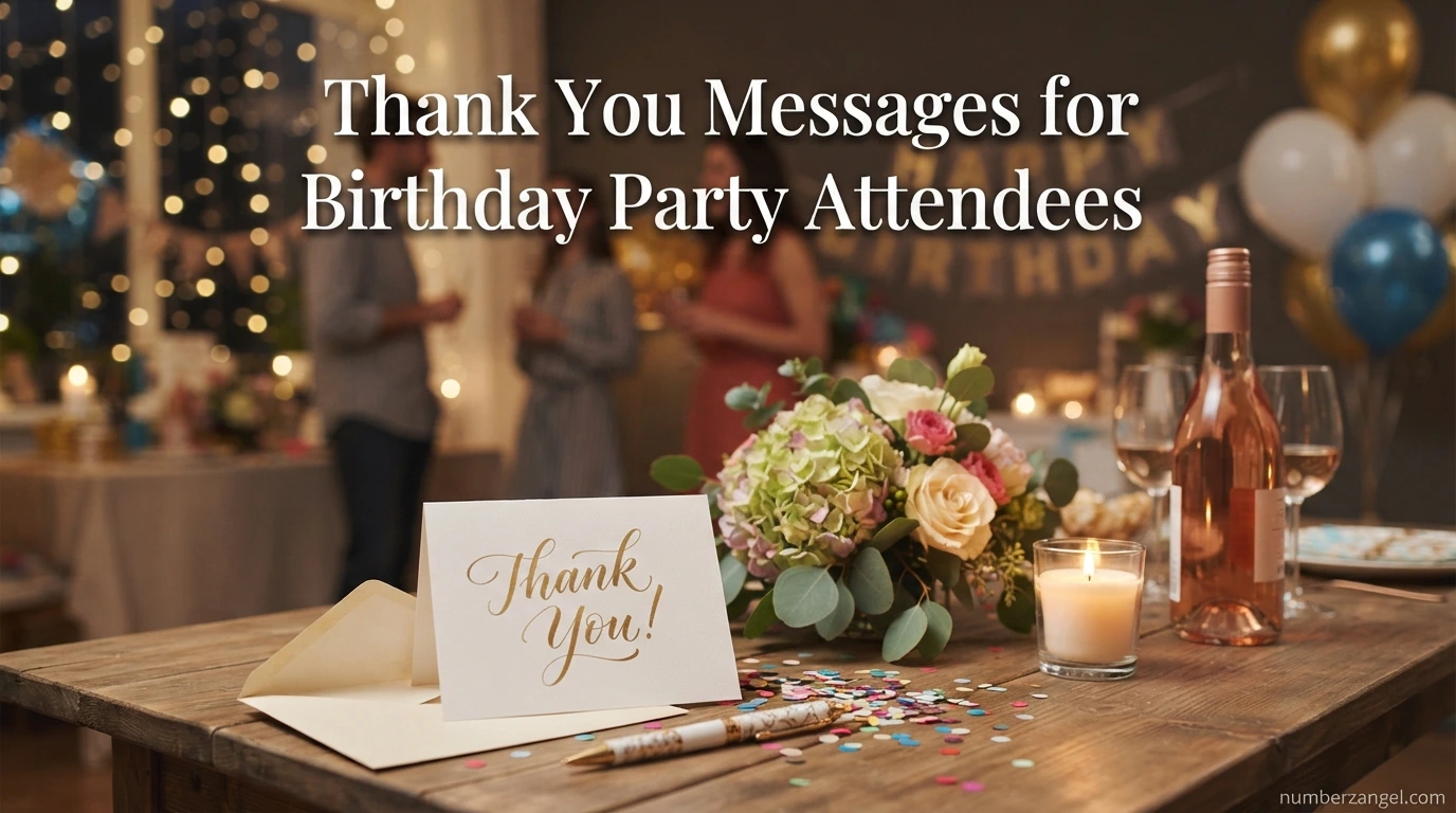 Thank You Messages for Birthday Party Attendees