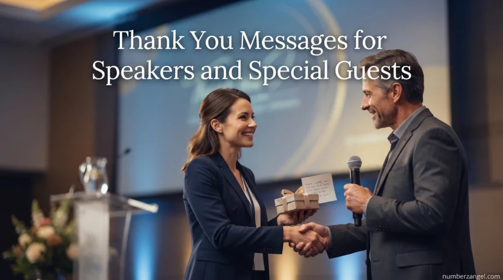 Thank You Messages for Speakers and Special Guests