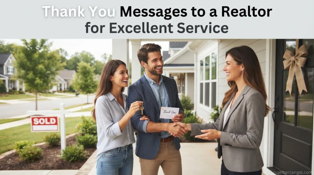 Thank You Messages to a Realtor for Excellent Service