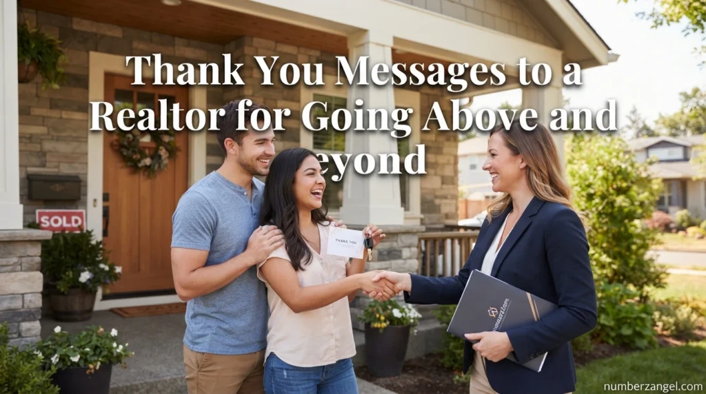 Thank You Messages to a Realtor for Going Above and Beyond