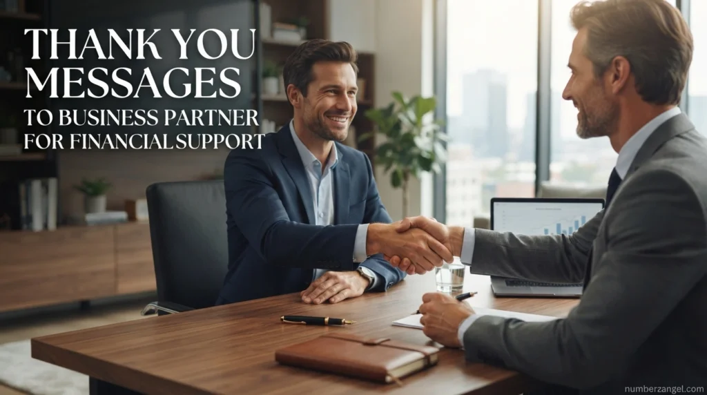 Thank You Messages to Business Partner for Financial Support