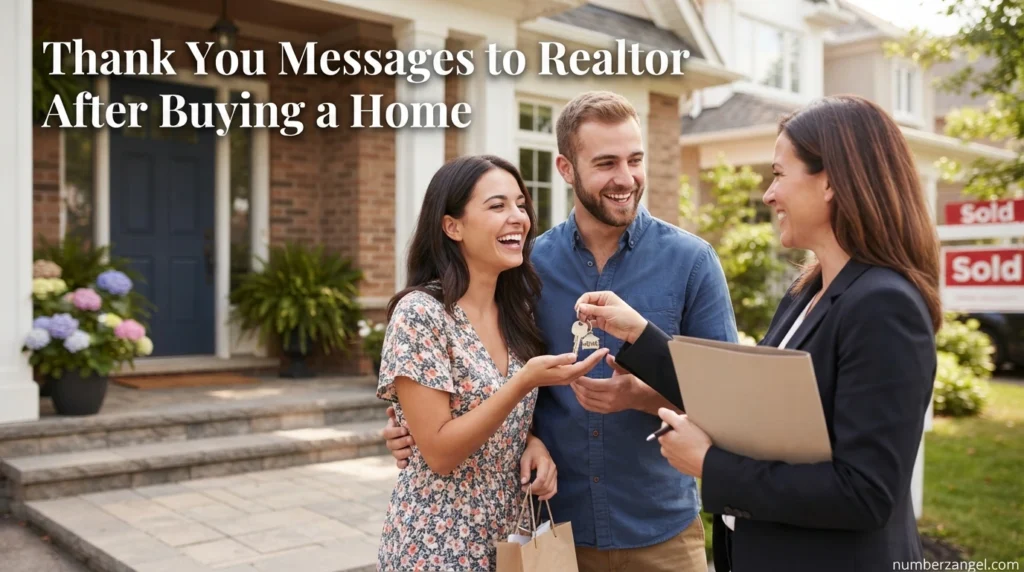 Thank You Messages to Realtor After Buying a Home